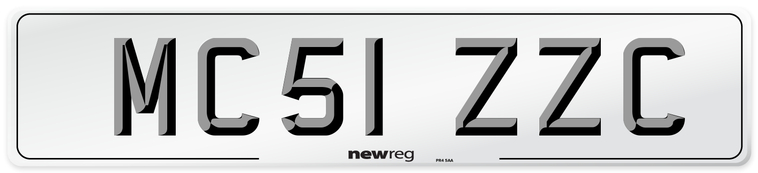 MC51 ZZC Number Plate from New Reg